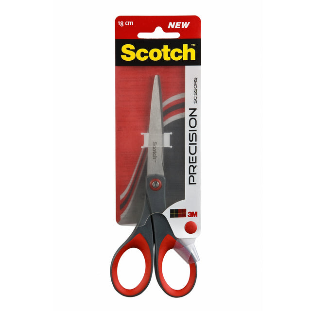 Scotch - Ciseaux 18cm précision rouge blister