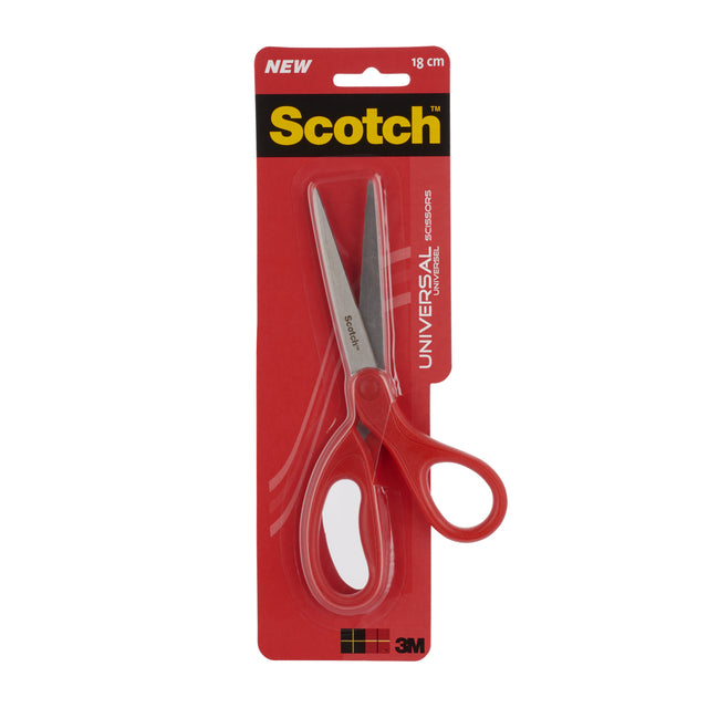 Scotch -  Schaar 18cm universeel rood blister