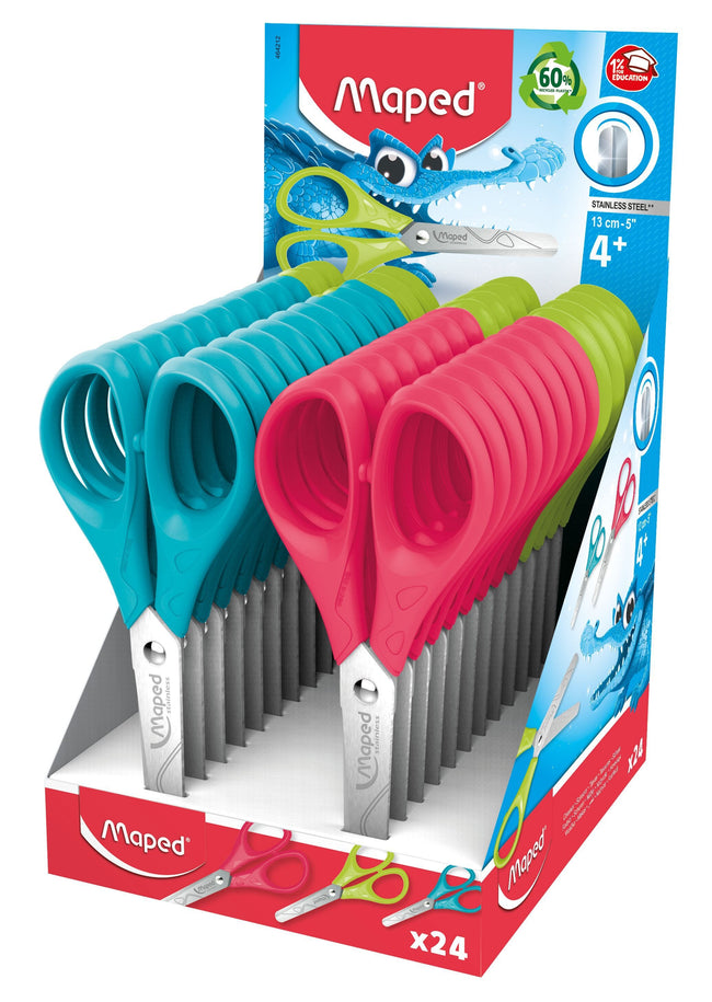 Maped - Ciseaux Essentials 13cm droitier assortis