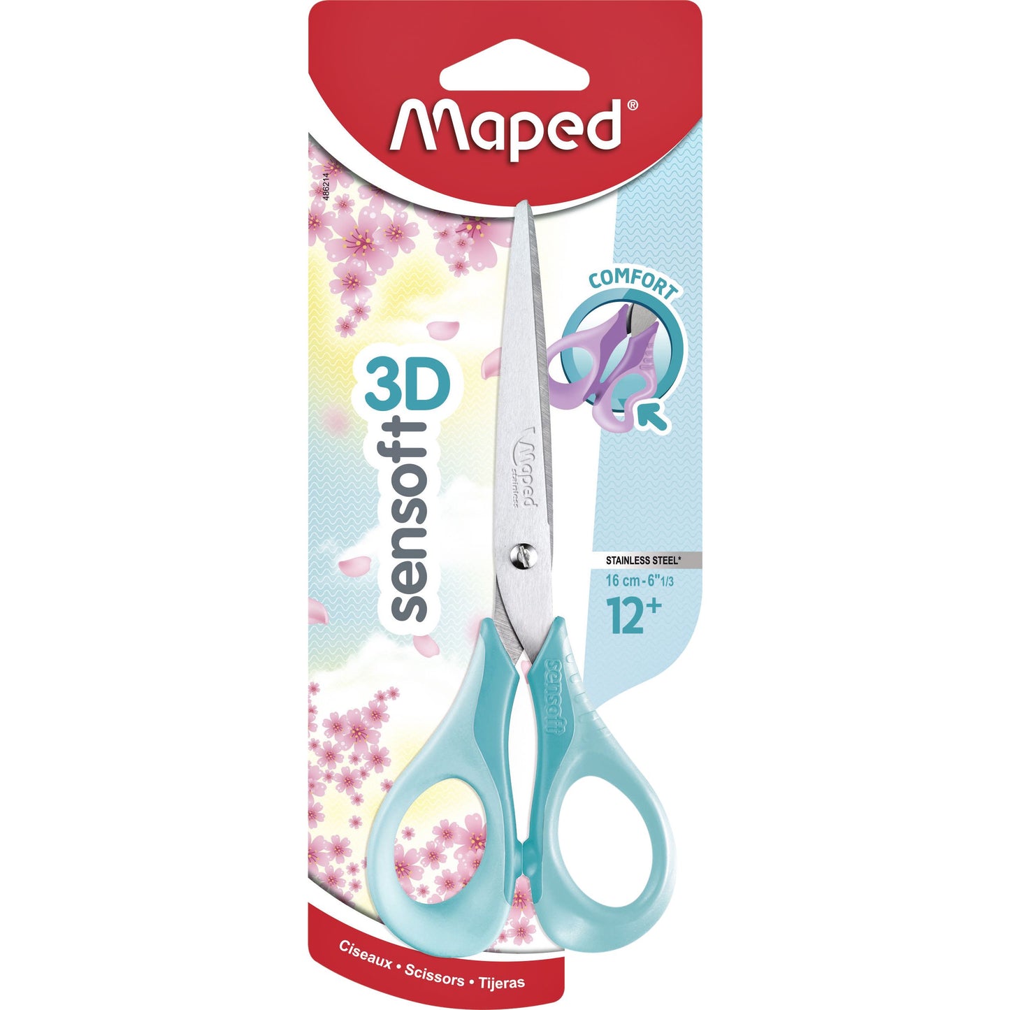 Maped -  Schaar  sensoft 16cm pastel assorti