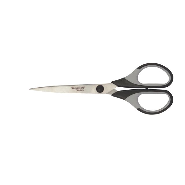 Quantore -  Schaar 170mm titanium + soft grip handvat | 12 stuks