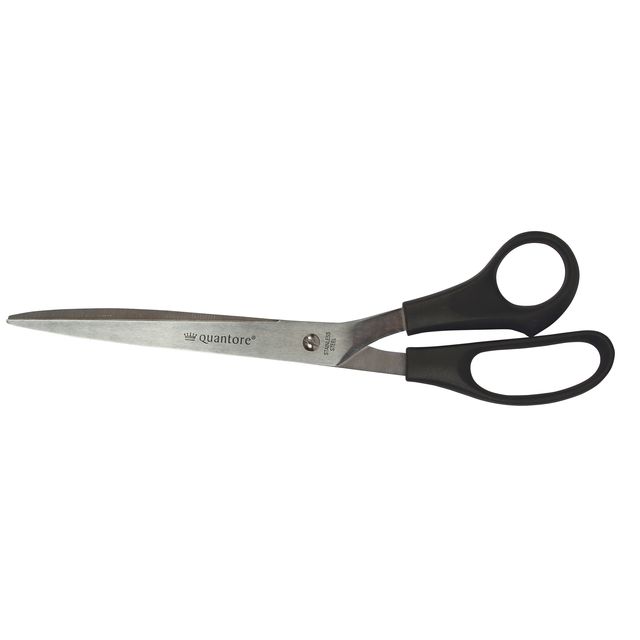Quantore - Ciseaux 250mm + manche plastique noir | 12 pièces