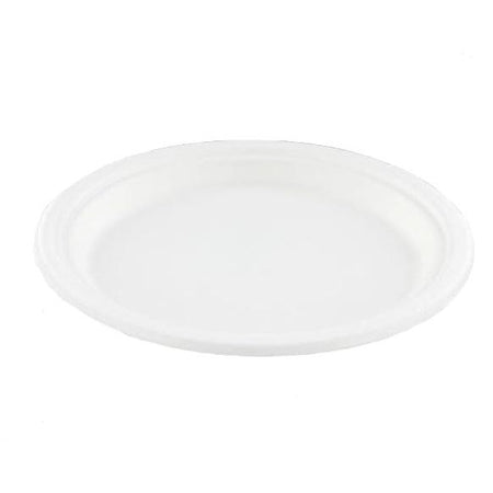 Conpax - Teller, aus Zuckerrohr, 23 cm, weiß, Packung à 50 Stück