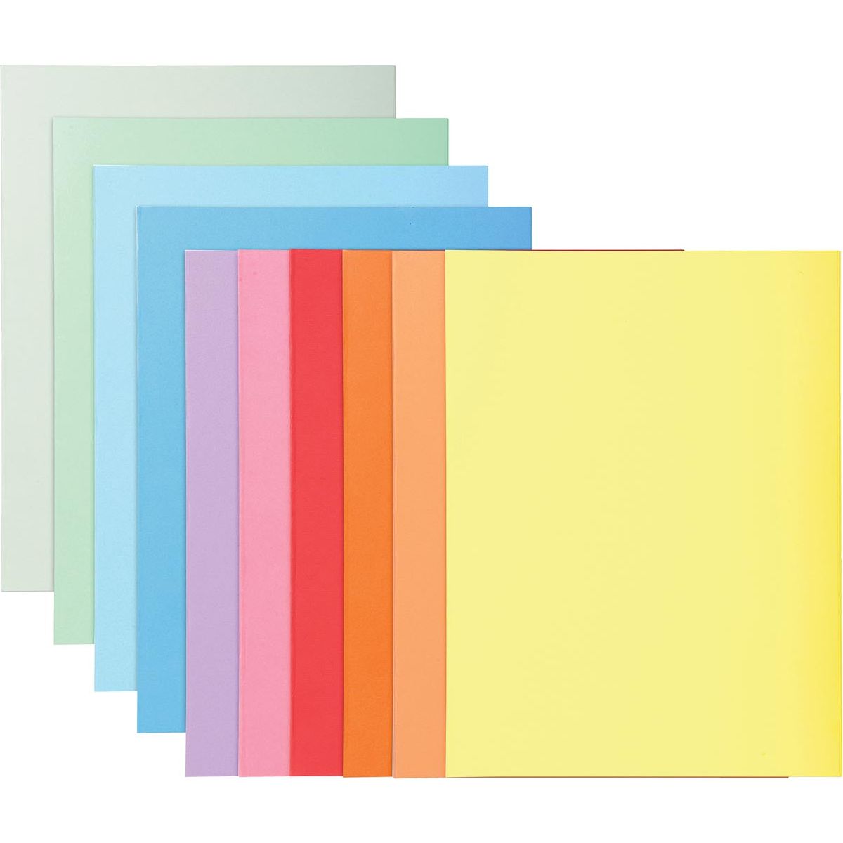 Exacompta - Fichier de fichiers Super 180, pour Ft A4, pack de 100 pièces, 10 couleurs assorties