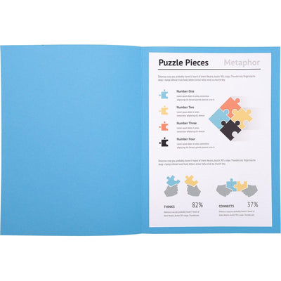 Exacompta - classeur Super 180, pour ft A4, paquet de 100 pièces, bleu vif