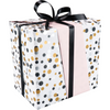 Klika - Papier d'emballage cadeau | 50 cm | 200m | 80gr/m² | Confettis | argent/or/noir