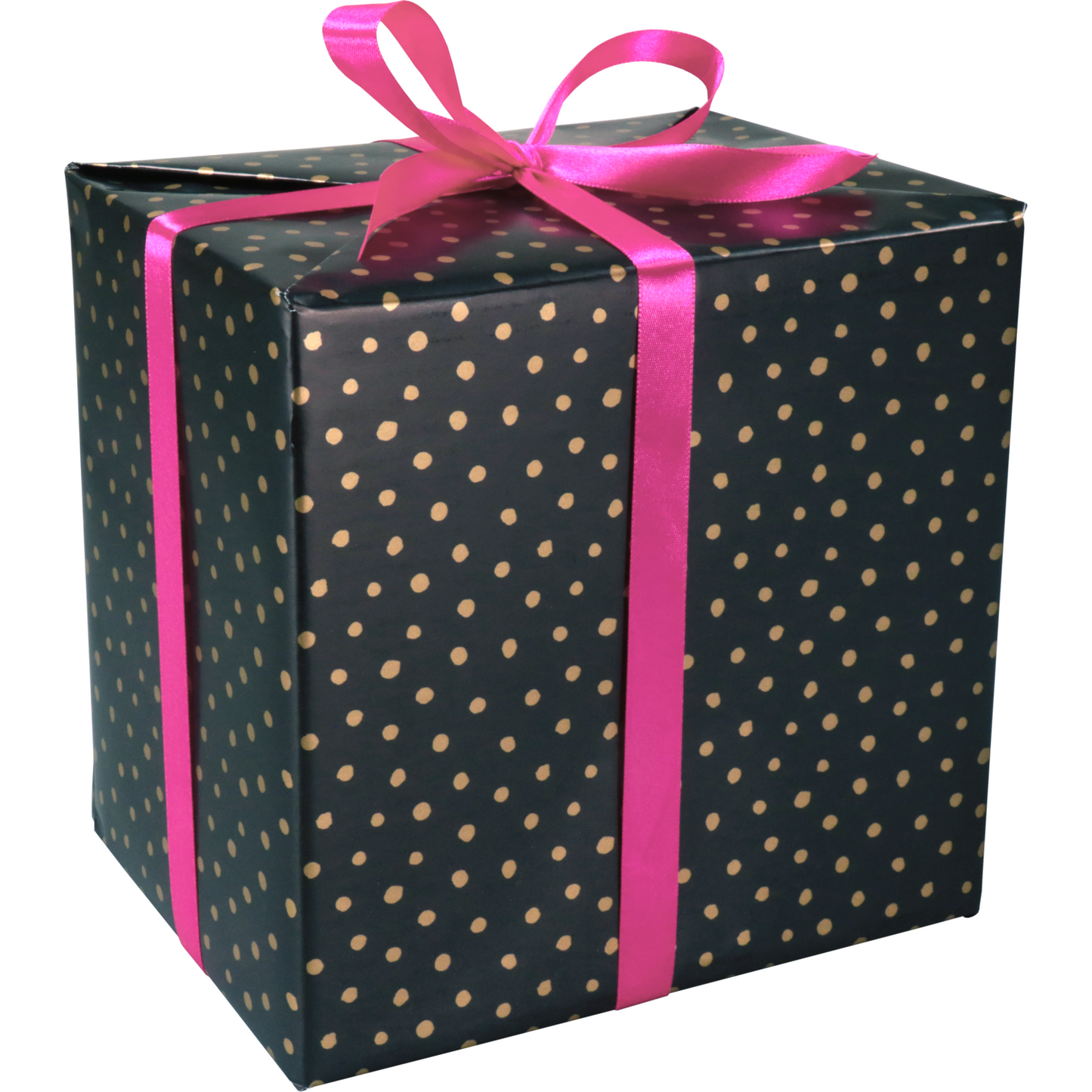 Paardekooper - Cadeaupapier party dots zw/gd 30cmx200m