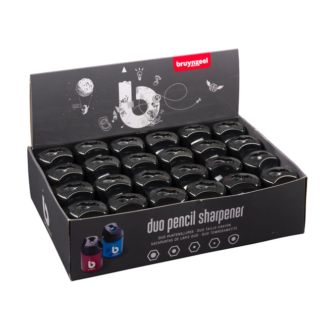 Bruynzeel - Taille-crayon Teens modèle tonneau duoa assorti | 24 pièces
