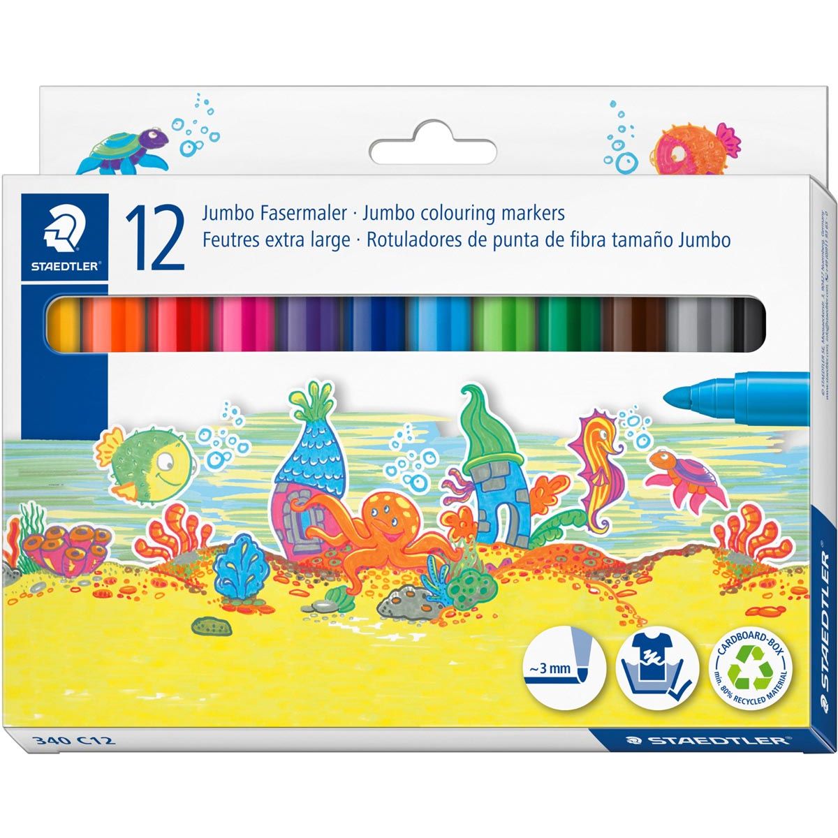 Staedtler -  Viltstift Noris Club 12 stiften
