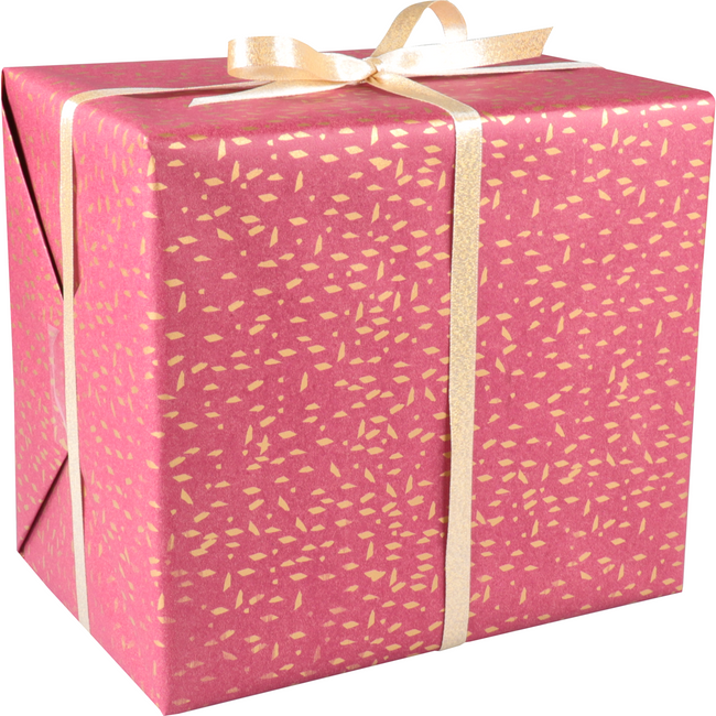 Klika - papier cadeau 50 cm | 100m | 65gr / m² Confetti | Or rouge