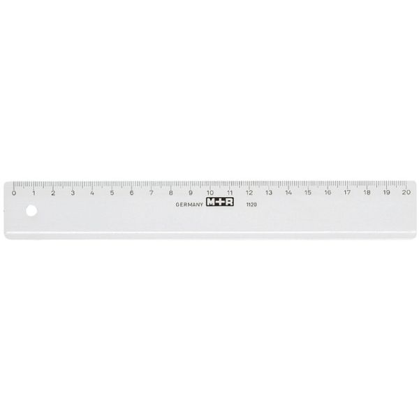 Liniaal M+R 1120 200mm plastic transparant | 10 stuks