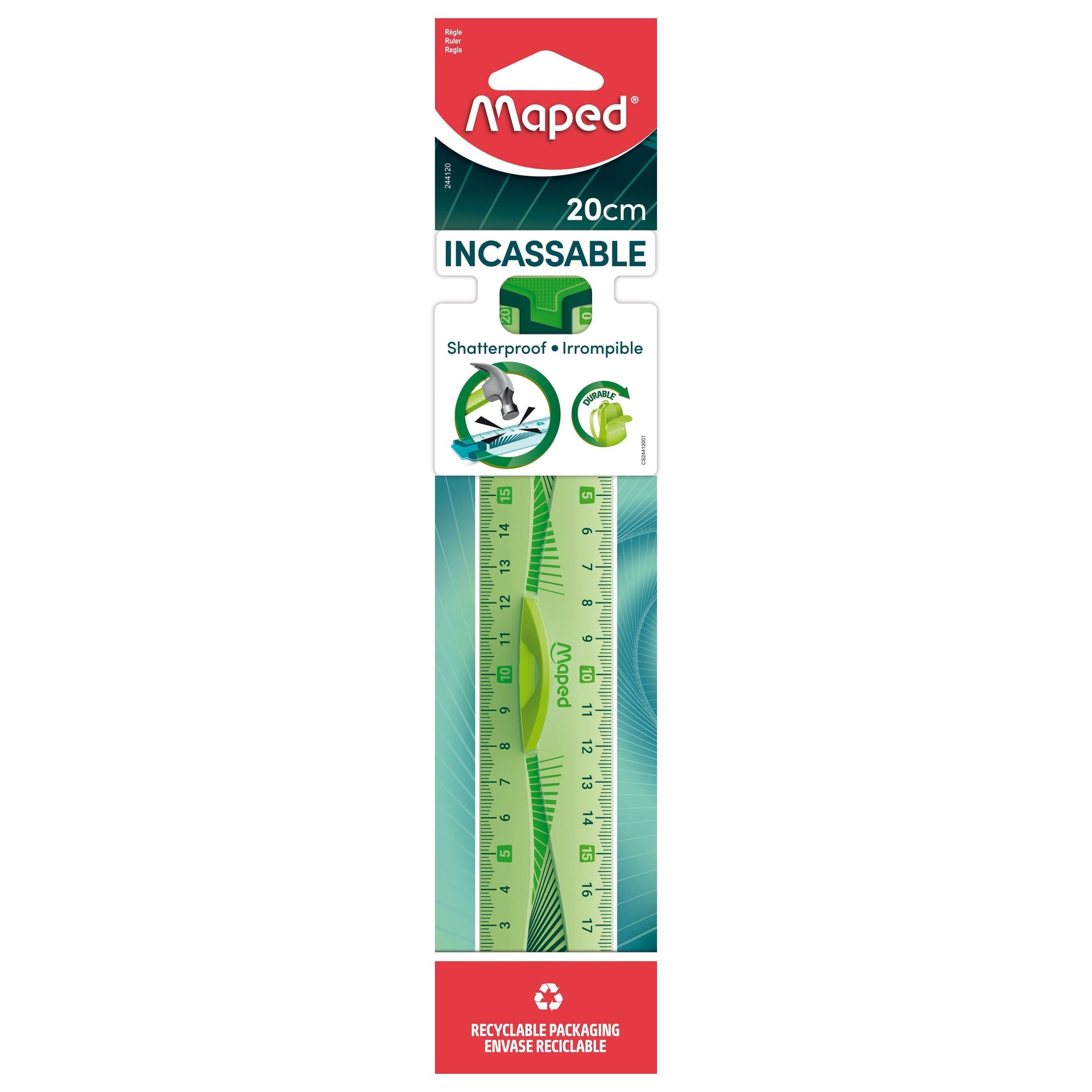 Maped -  Liniaal  flex met grip 20cm assorti