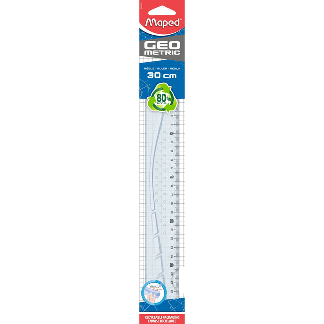 Maped - Règle géométrique 30cm transparente