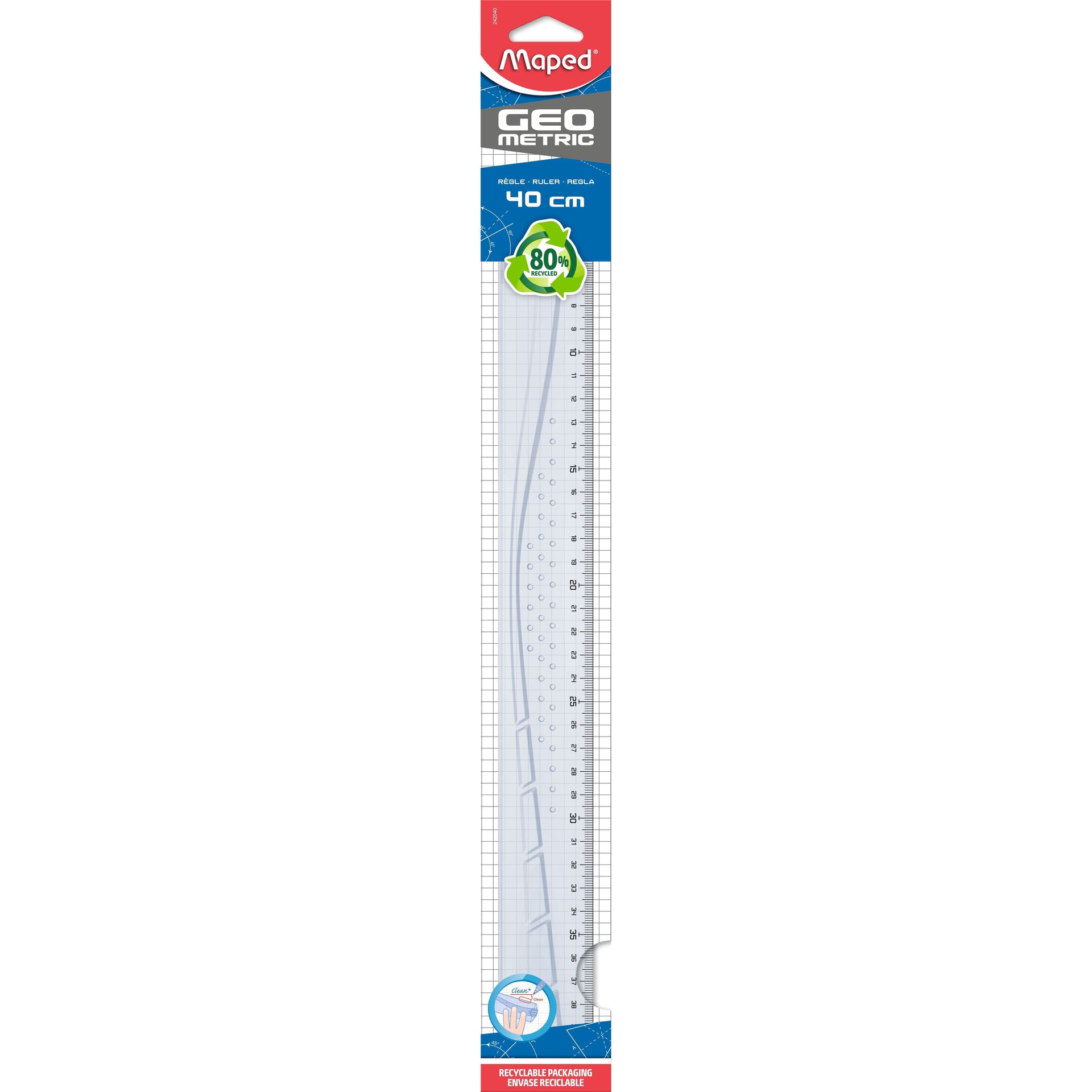 Maped -  Liniaal  geometric 40cm transparant