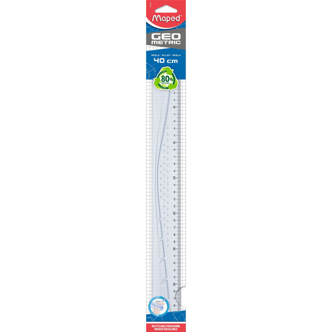 Maped - Règle géométrique 40cm transparente