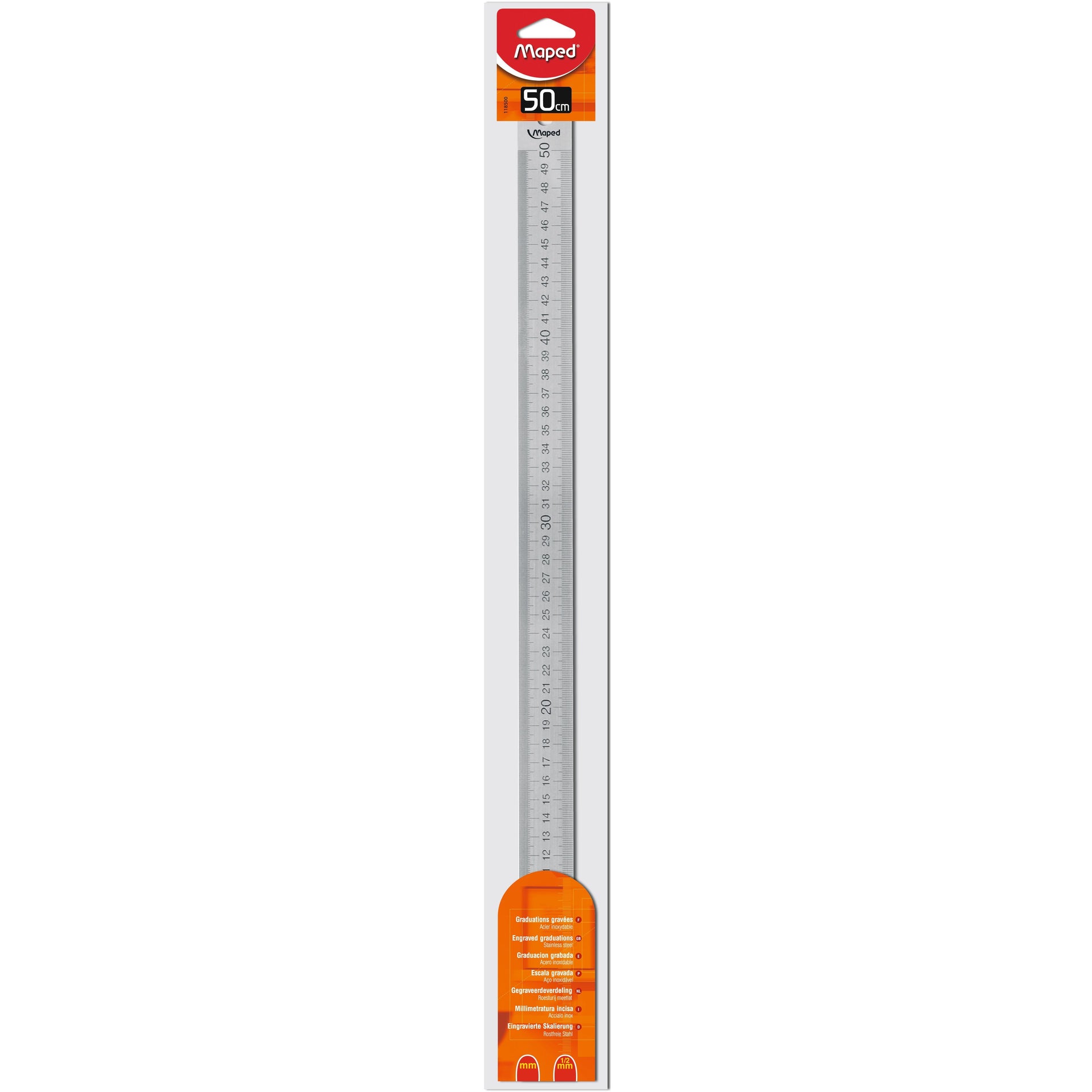 Maped - Règle en métal 50cm
