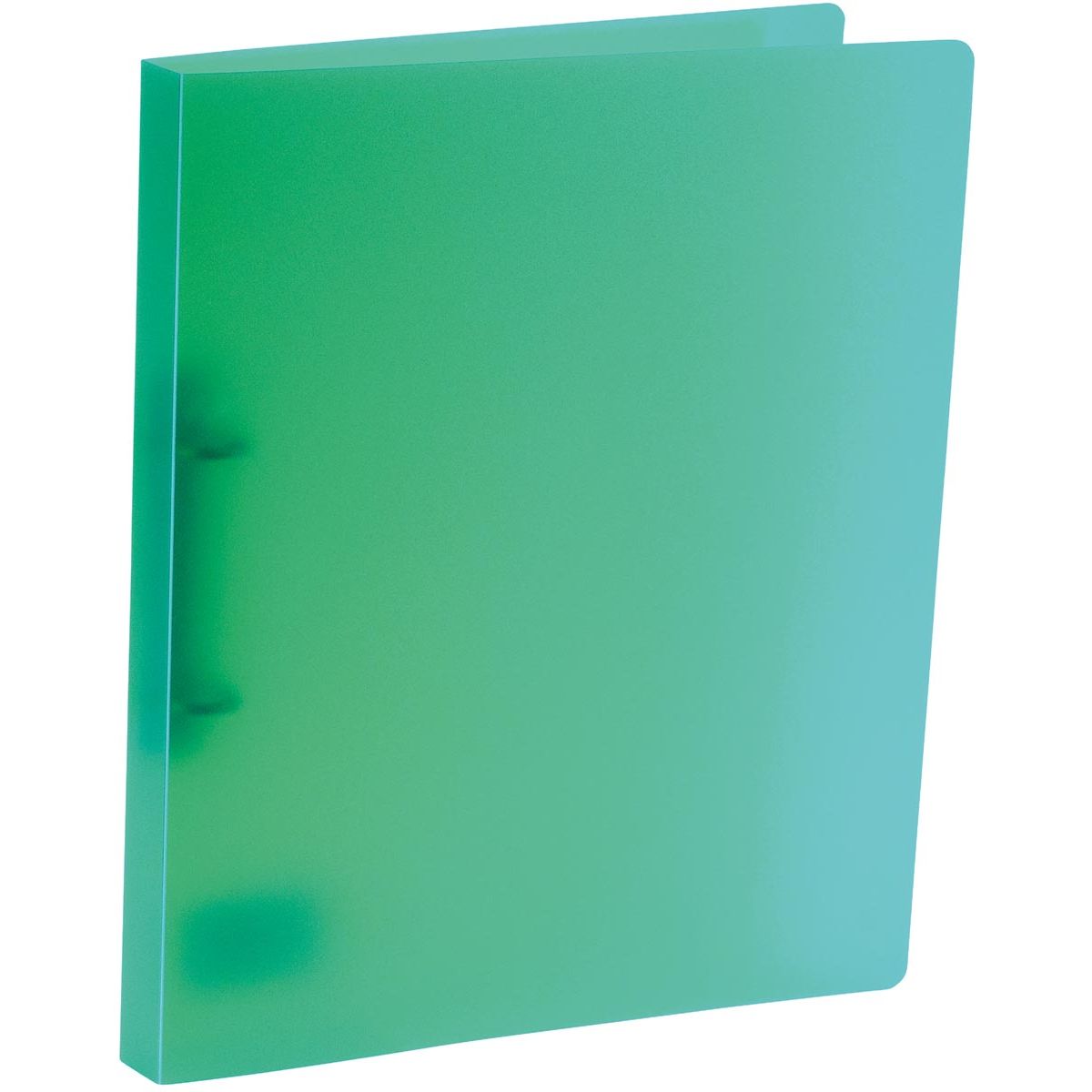 Bronyl -   ringmap, voor ft A4, uit PP, 2 D-ringen van 15 mm, transparant groen