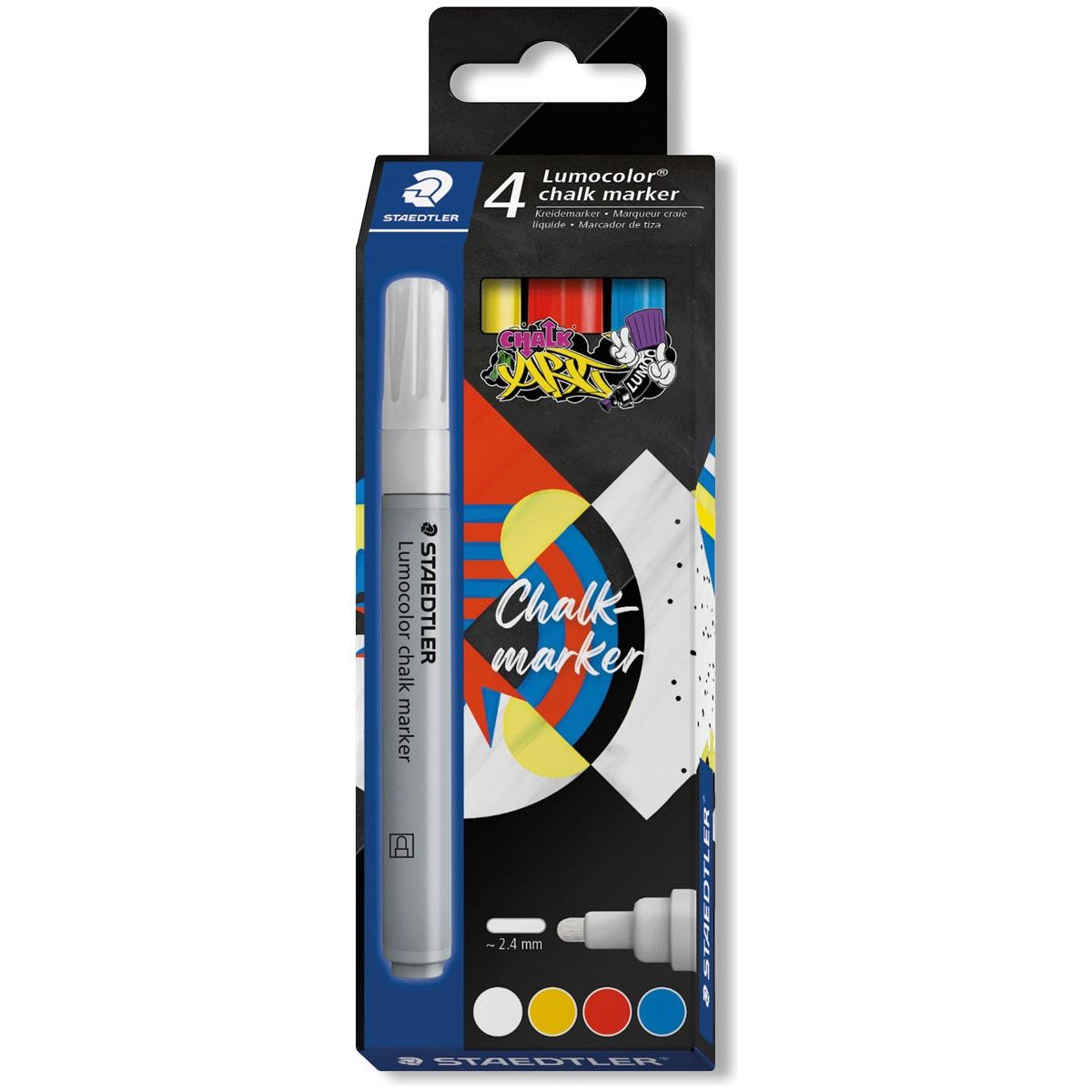 Staedtler - Lumocolor krijtmarker, set van 4