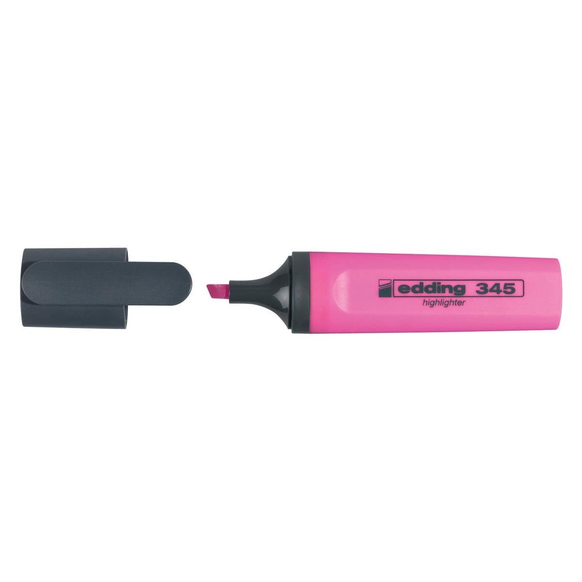 Edding - markeerstift 345 roze, doos van 10 stuks