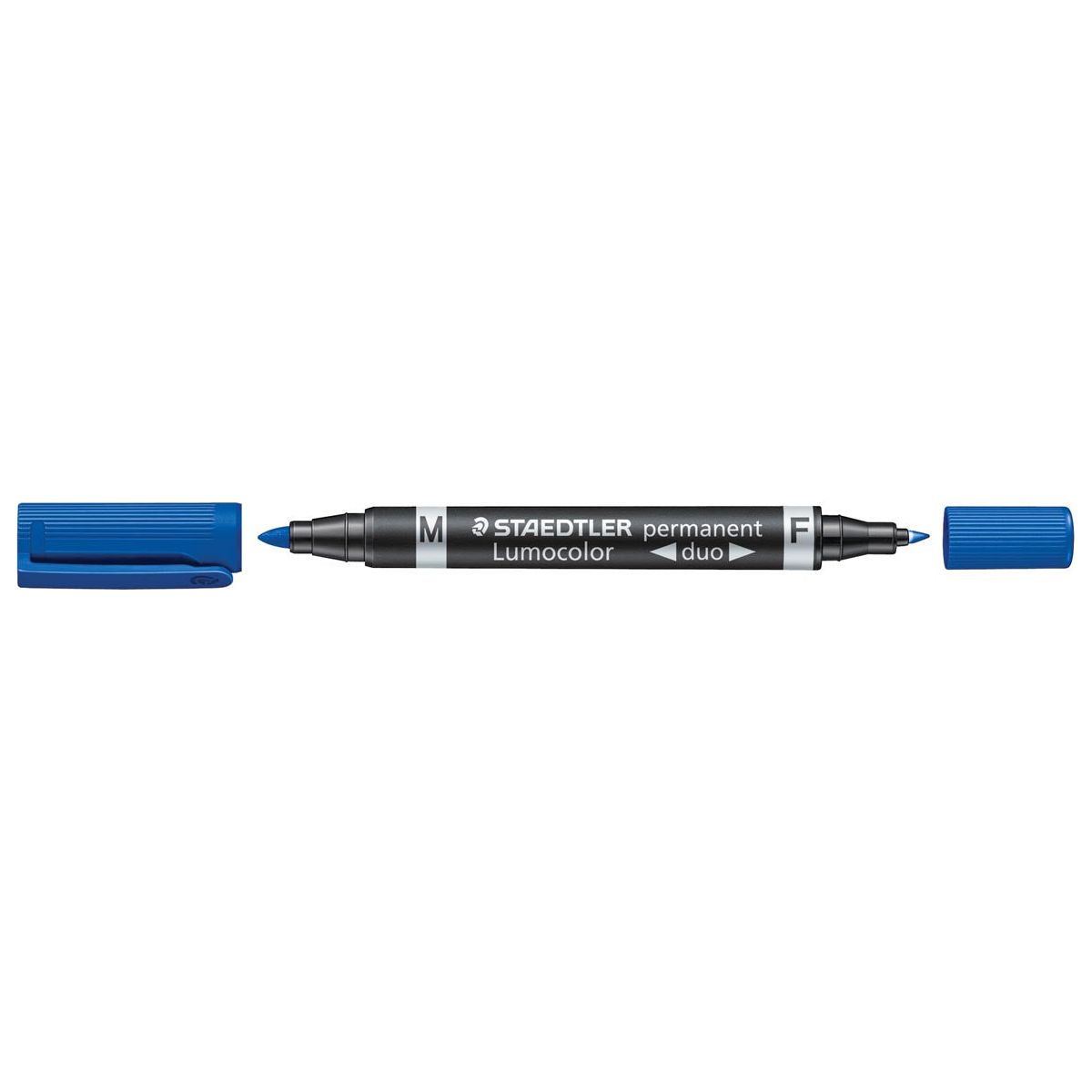 Staedtler - Lumocolor Duo 348, permanent marker, blauw