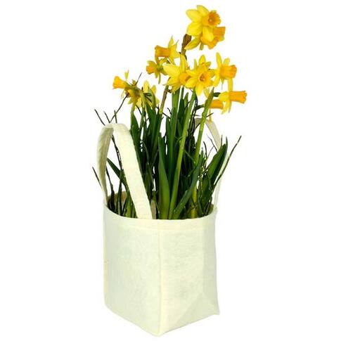 Tas Pastel vilt 9,5x9xH11cm geel (20 stuks)