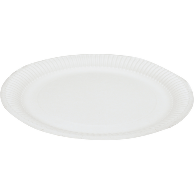 Dépa - Assiette | rond | 1 compartiment | carton | Ø23cm | blanc | 240 pièces