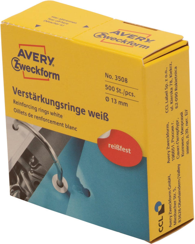 Avery Zweckform - Anneaux de renfort Zweckform 3508 13Mm 500 pièces blanc