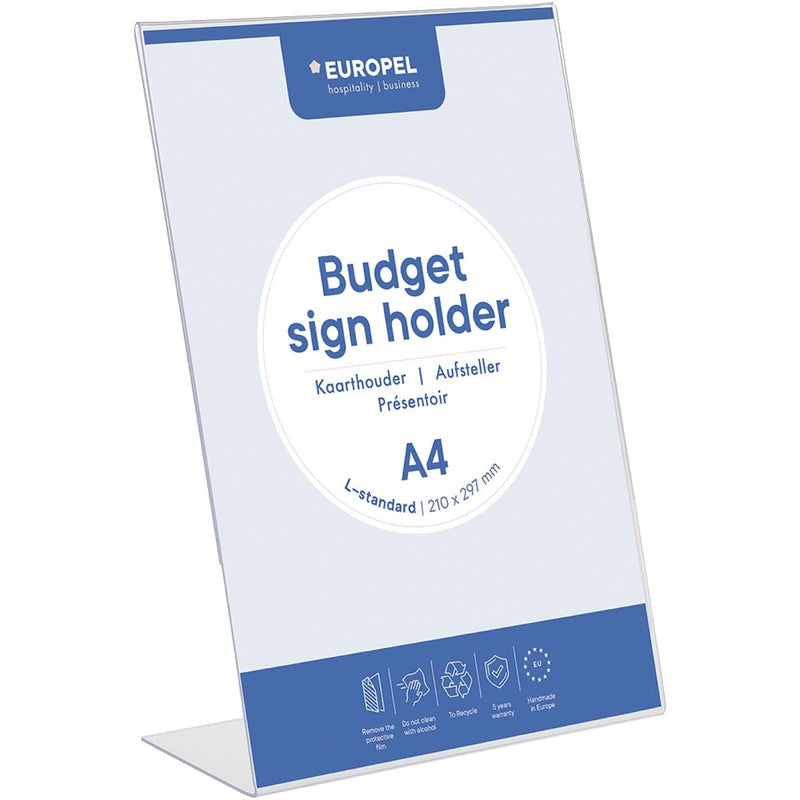 Europel - porte-brochures pel, avec pied en L, pi A4