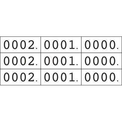 Klika - Schoen-gelijkheidsnummers wit 3x 000-9999 stuks