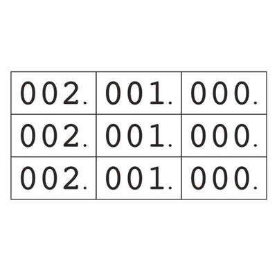 Klika -  Schoen-gelijkheidsnummers wit 3x 000-999