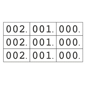 Klika -  Schoen-gelijkheidsnummers wit 3x 000-999