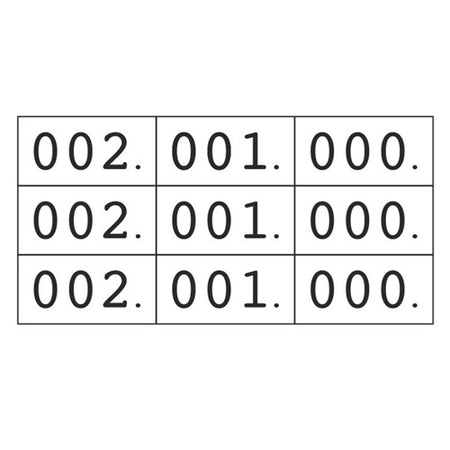 Klika -  Schoen-gelijkheidsnummers wit 3x 000-999