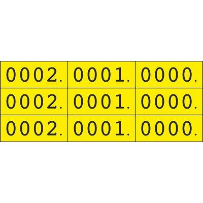 Klika - Schoen-gelijkheidsnr geel 3x nr. 000-9999 stuks