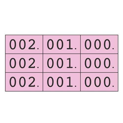 Klika -  Schoen-gelijkheidsnr roze 3x nr 000-999