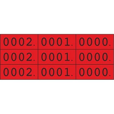 Klika - Schoen-gelijkheidsnr rood 3x nr 000-9999 stuks