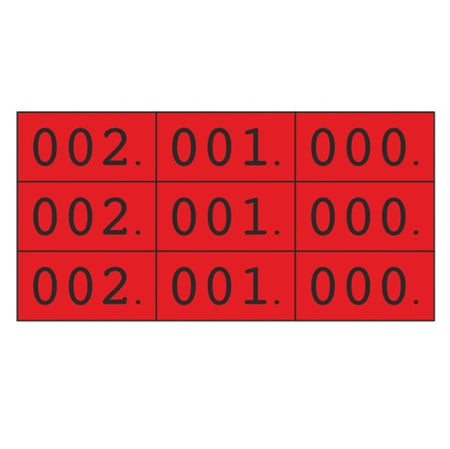 Klika -  Schoen-gelijkheidsnr rood 3x nr 000-999