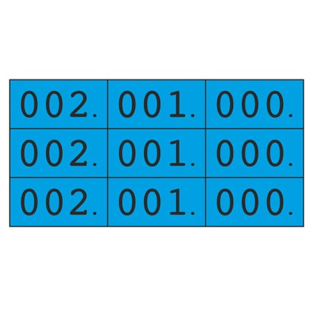 Klika -  Schoen-gelijkheidsnr blauw 3x nr 000-999