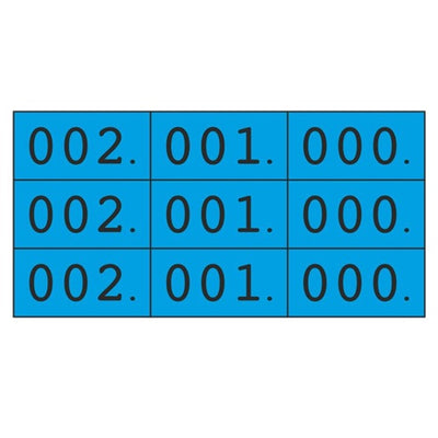 Klika -  Schoen-gelijkheidsnr blauw 3x nr 000-999