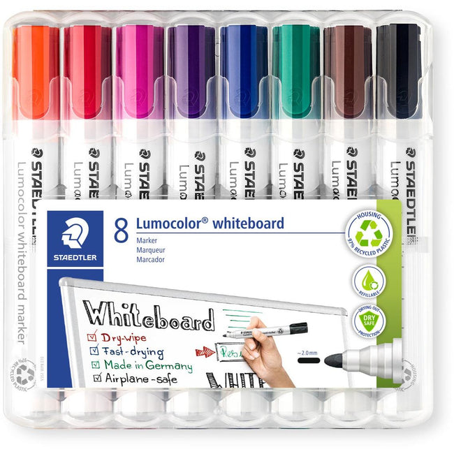 Staedtler - Marqueur pour tableau blanc Lumocolor 351 lot de 8 pièces assorties