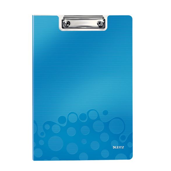 Leitz -  WOW Clipfolder with cover Polyfoam Blauw A4