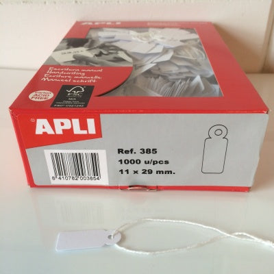 Klika - Étiquette suspendue avec cordon 11x29 mm 385-1000 pcs 9 pièces