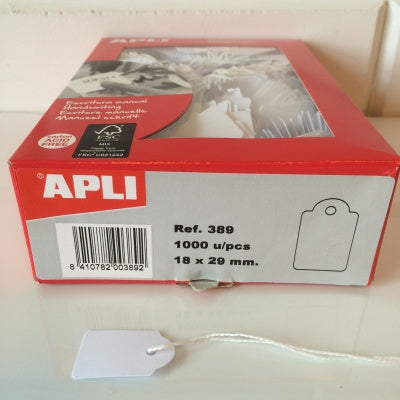 Klika - Étiquette suspendue avec cordon 18x29 mm 389-1000pcs 9 pièces
