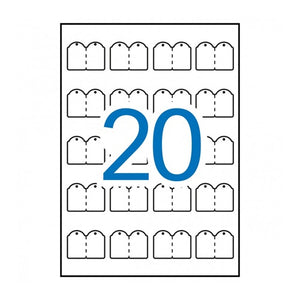 Klika - Étiquette laser + cordon 22x35 mm 50 feuilles a20s 2 pièces