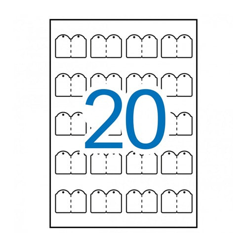 Klika - Étiquette laser + cordon 22x35 mm 50 feuilles a20s