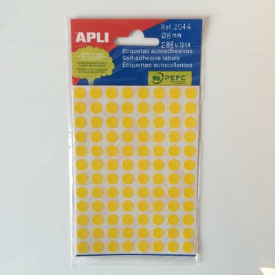 Klika -  mapje permanent 8mm rond geel 288st