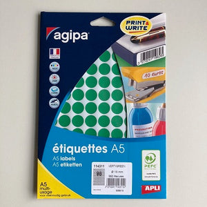 Klika -  mapje permanent 15mm rond groen 960