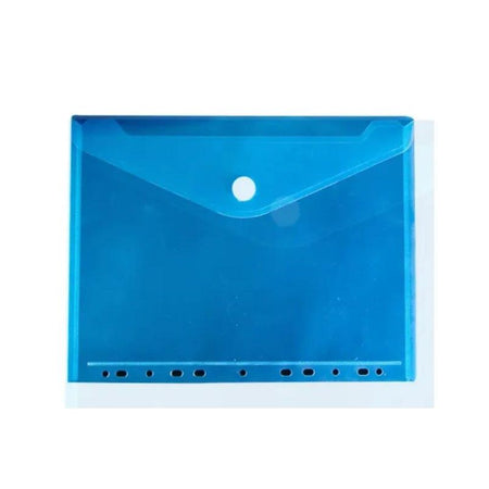 Zonder merk -  Documentenmap, met velcro sluiting, ft A4, geperforeerd, blauw, pak van 10 stuks