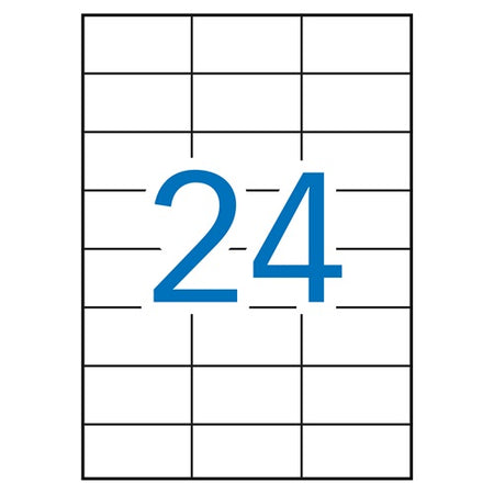 Klika -  laser A4 etiketten 70x37mm 2400x