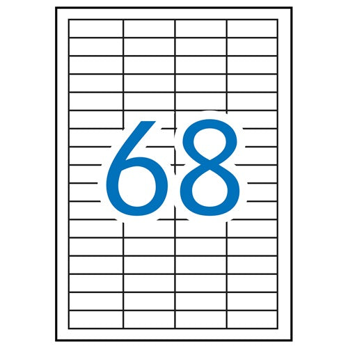 Klika -  laser A4 etiketten 48,5x16,9mm 6800