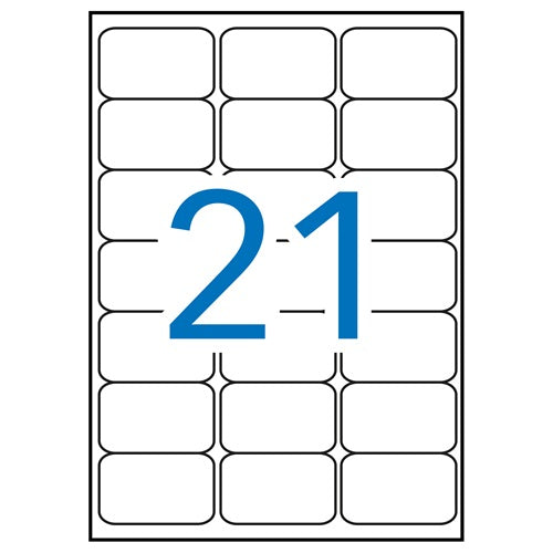 Klika -  laser A4 etiketten 63,5x38,1mm 2100